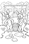 Coloriage Lapins de paques 21