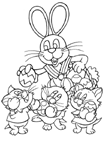 Coloriage Lapins de paques 25