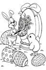 Coloriage Lapins de paques 31