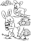 Coloriage Lapins de paques 35