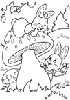 Coloriage Lapins de paques 45