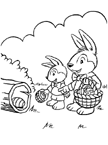 Coloriage Lapins de paques 58