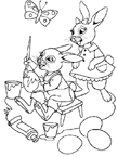 Coloriage Lapins de paques 64