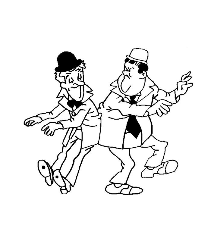 Coloriage 4 Laurel et hardy