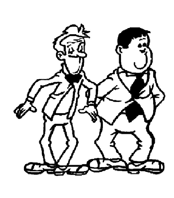 Coloriage 9 Laurel et hardy