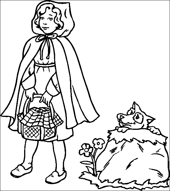 Coloriage 1 Le chaperon rouge