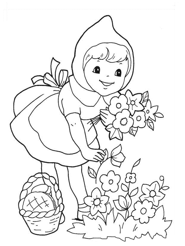 Coloriage 12 Le chaperon rouge