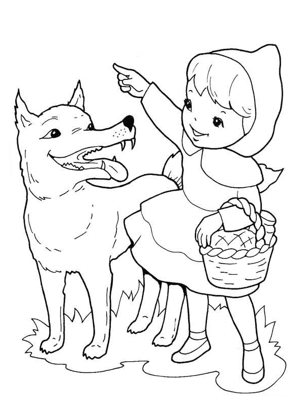 Coloriage 14 Le chaperon rouge