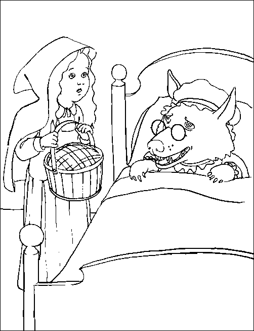 Coloriage 3 Le chaperon rouge