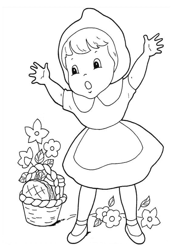 Coloriage 8 Le chaperon rouge