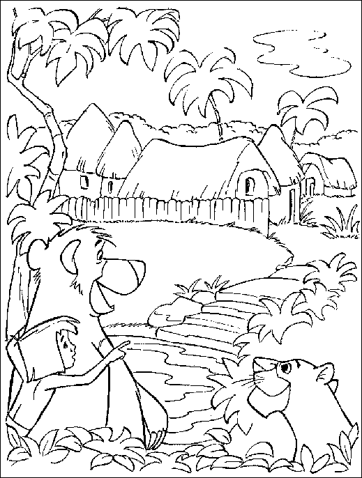 Coloriage 8 Le livre de la jungle