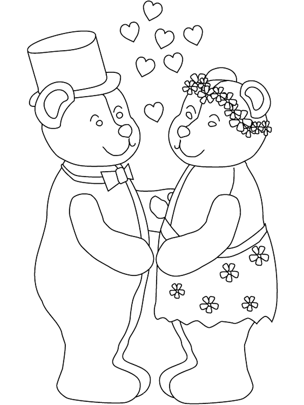 Coloriage 1 Le mariage