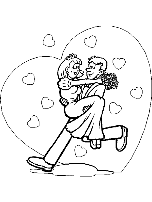 Coloriage 2 Le mariage