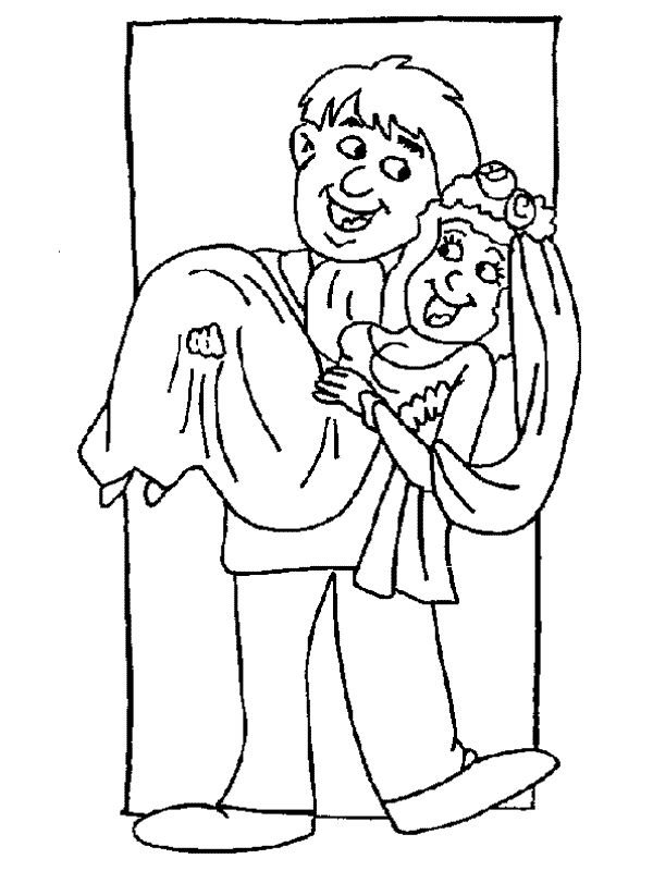 Coloriage 4 Le mariage