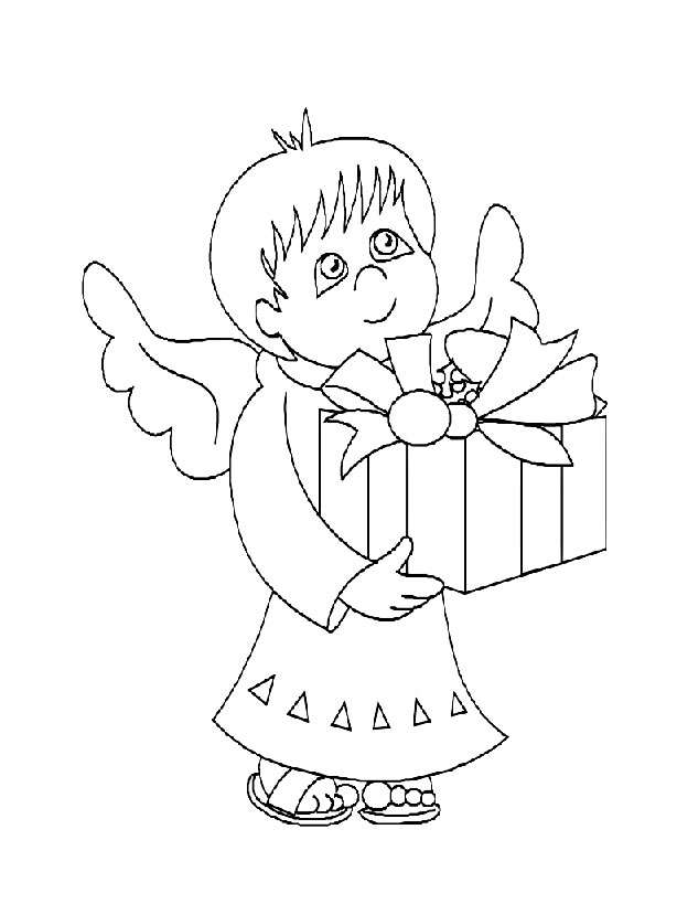 Coloriage 11 Les anges de noel