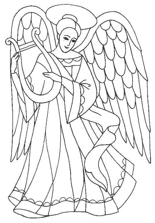 Coloriage 18 Les anges de noel