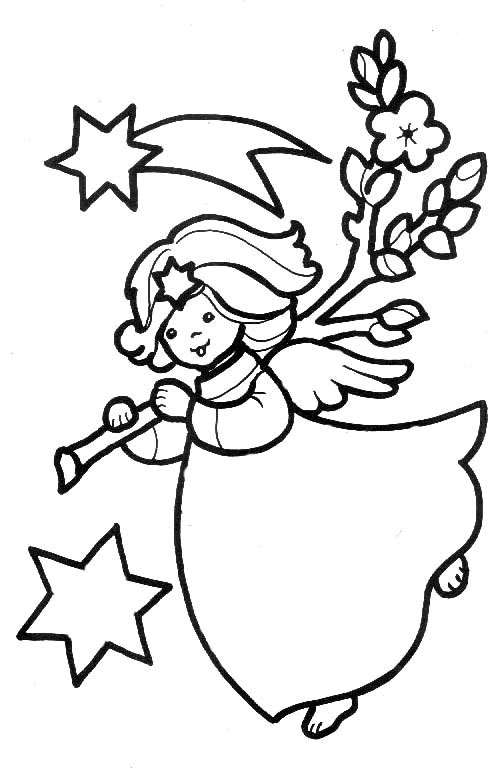 Coloriage 19 Les anges de noel