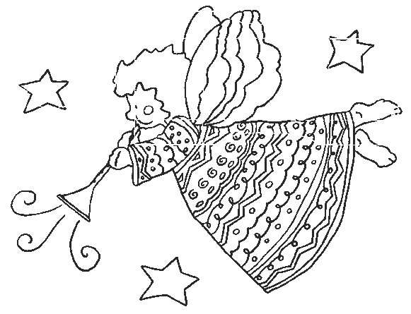 Coloriage 24 Les anges de noel