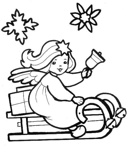 Coloriage 31 Les anges de noel