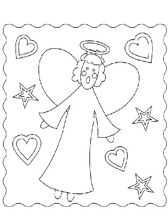 Coloriage 32 Les anges de noel