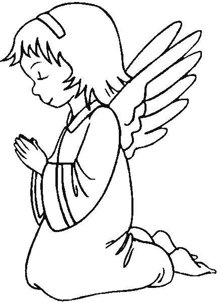 Coloriage 34 Les anges de noel