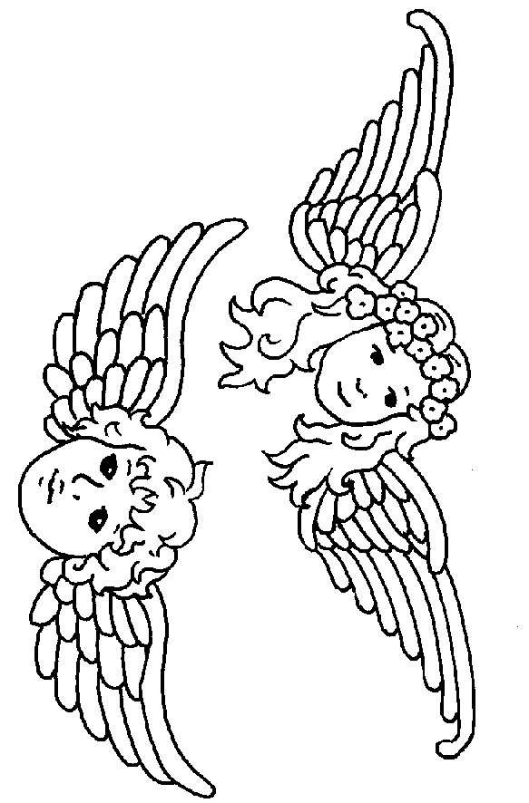 Coloriage 35 Les anges de noel