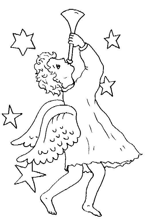 Coloriage 36 Les anges de noel