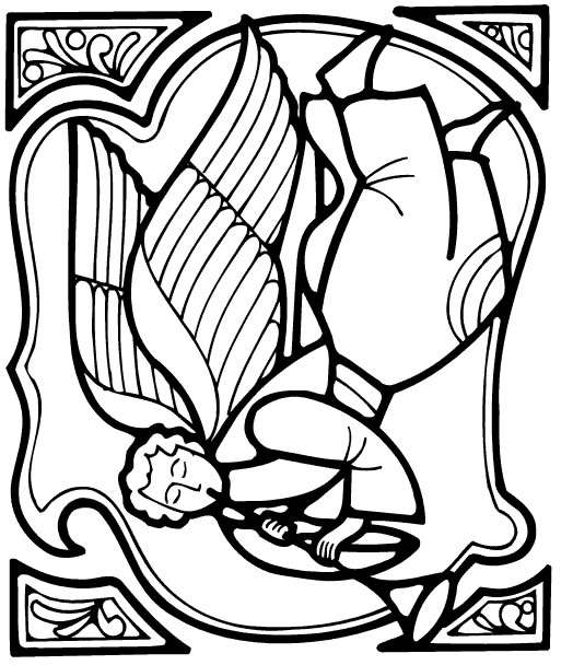 Coloriage 37 Les anges de noel