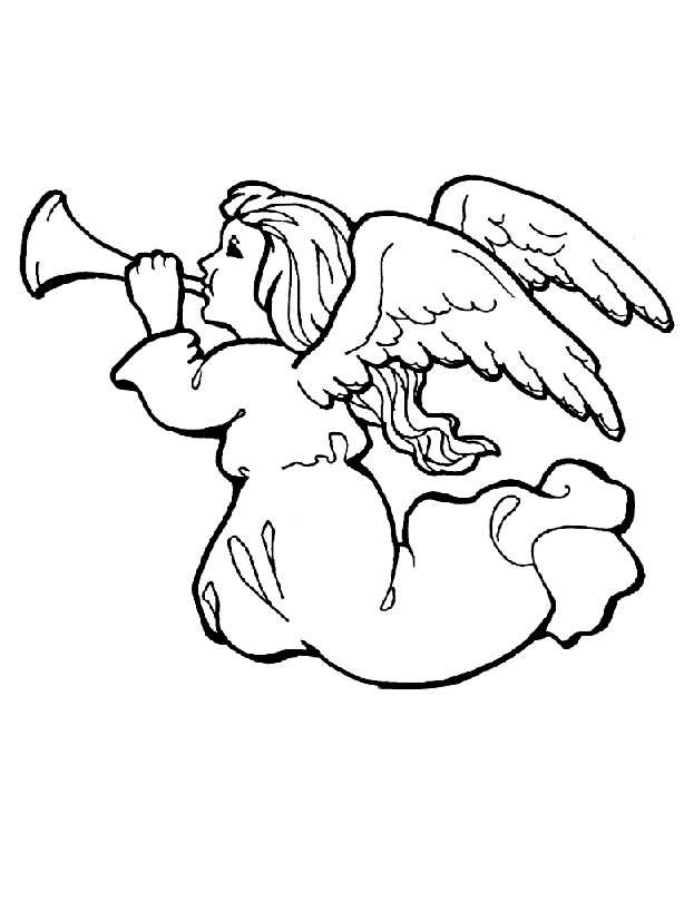 Coloriage 4 Les anges de noel