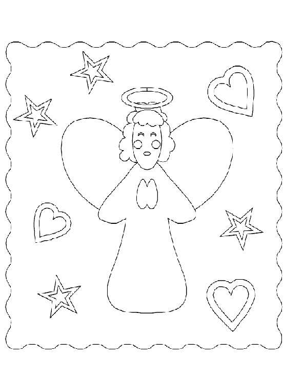 Coloriage 8 Les anges de noel