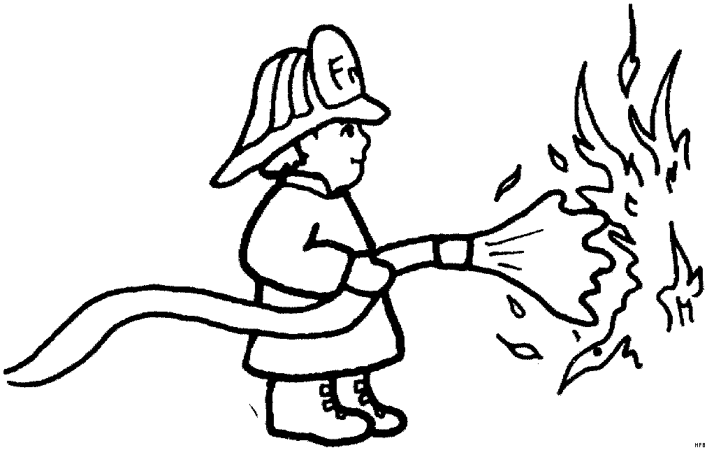 Coloriage 3 Les pompiers