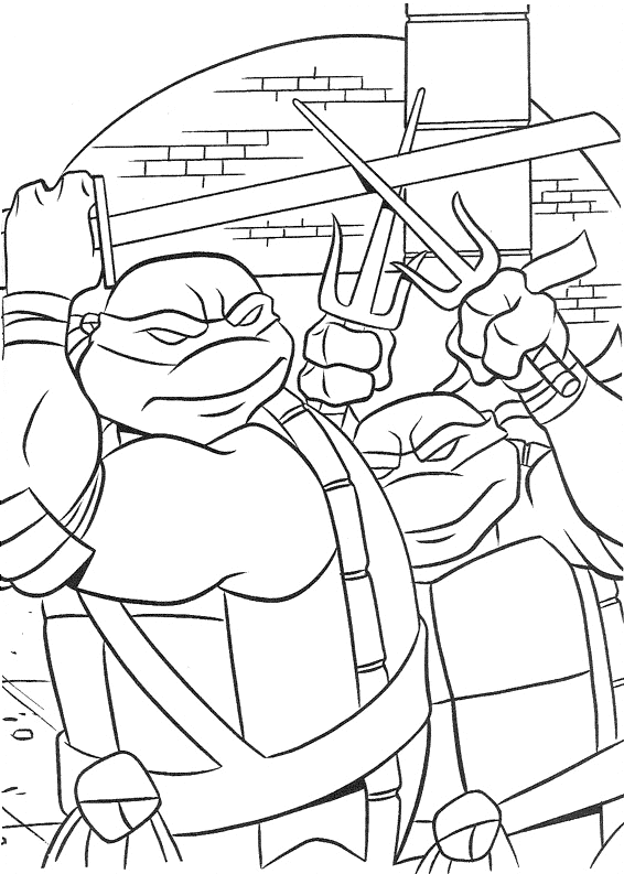 Coloriage 14 Les tortues ninja