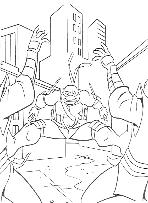 Coloriage 20 Les tortues ninja