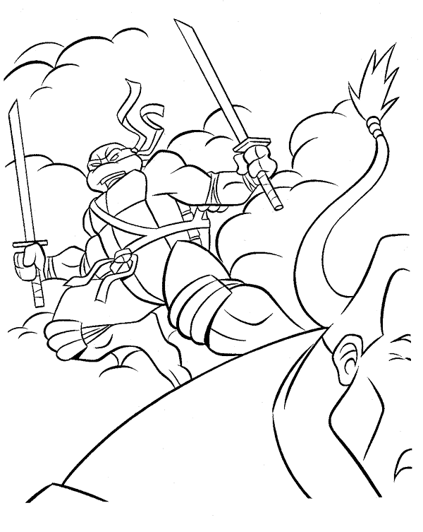 Coloriage 23 Les tortues ninja