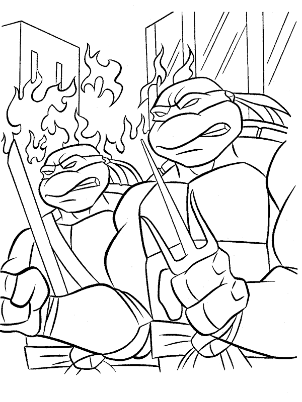 Coloriage 24 Les tortues ninja