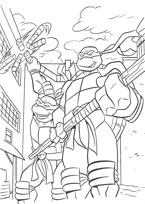 Coloriage 27 Les tortues ninja