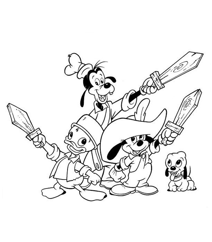 Coloriage 1 Les trois mousquetaires