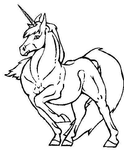 Coloriage 1 Licorne