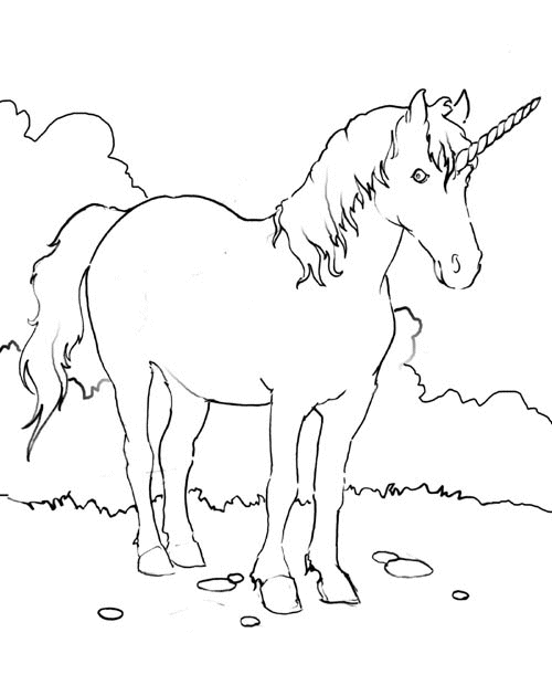 Coloriage 10 Licorne