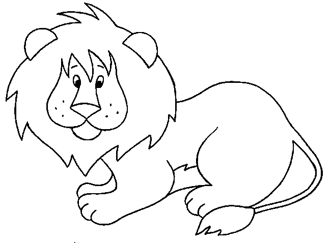 Coloriage 1 Lions