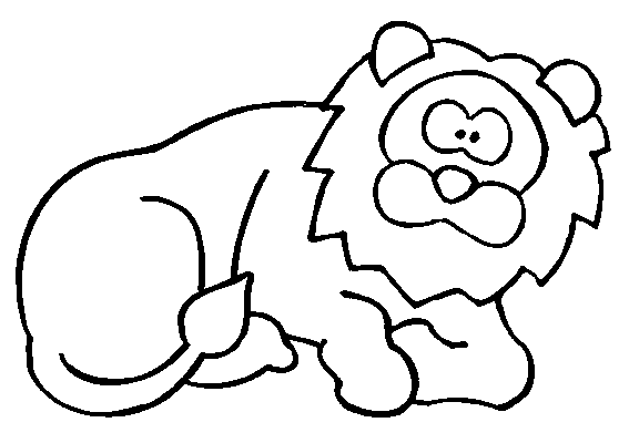 Coloriage 3 Lions
