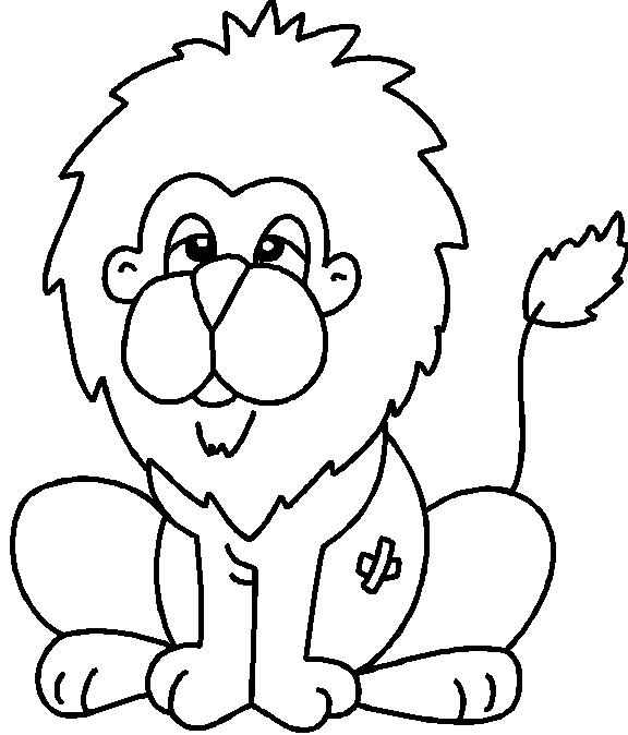 Coloriage 4 Lions