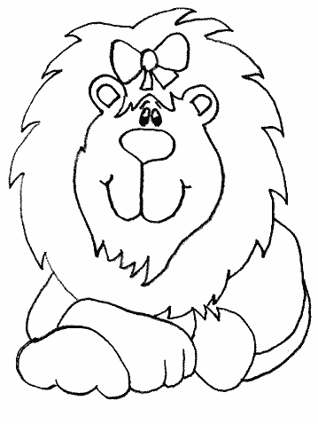 Coloriage 43 Lions