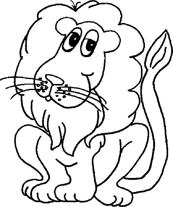 Coloriage 7 Lions