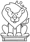 Coloriage Lions 12