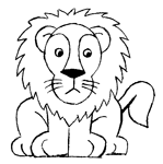 Coloriage Lions 16