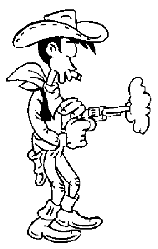 Coloriage 6 Lucky luke