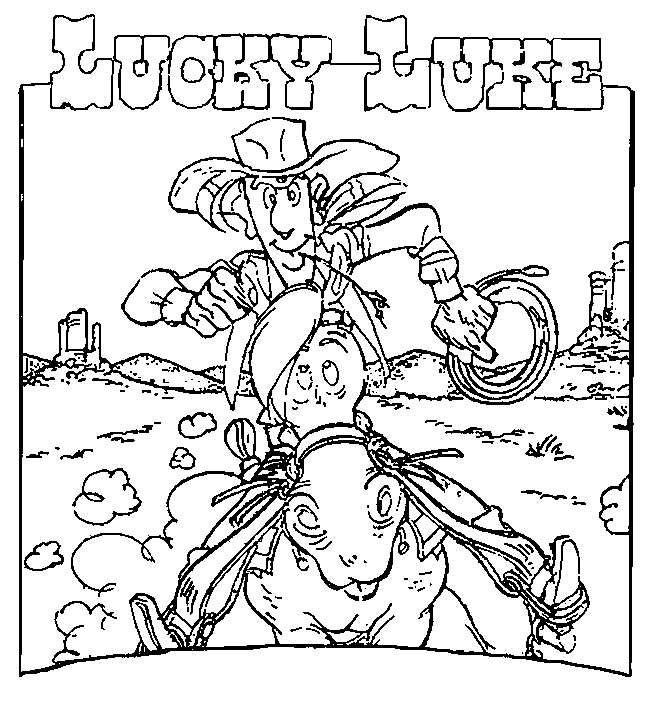 Coloriage 9 Lucky luke