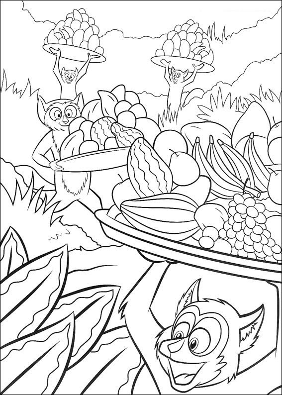 Coloriage 3 Madagascar
