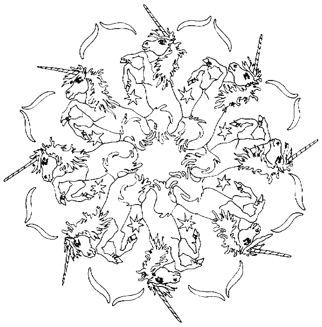 Coloriage 15 Mandala des animaux
